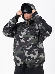 Men's Mountain Freestyle Cargo Pocket Bomber Camo Snowboard Jacket