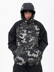 Men's Mountain Freestyle Cargo Pocket Bomber Camo Snowboard Jacket