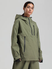 Women's Gsou Snow Durable Mountain Vibe Pullover Anorak Baggy Snow Jacket
