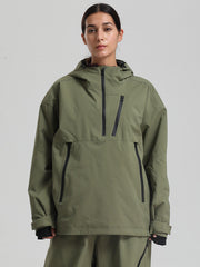 Women's Gsou Snow Durable Mountain Vibe Pullover Anorak Baggy Snow Jacket
