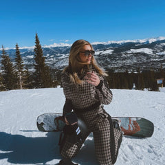 Traje de esquí de una pieza de piel sintética para mujer Over Ski 