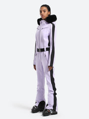 Traje de esquí de una pieza de piel sintética para mujer Over Ski 
