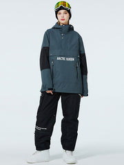 Trajes de nieve anorak con media cremallera SnowCrest FrostTrek para mujer