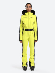 Traje de esquí de una pieza de piel sintética para mujer Over Ski 