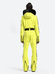 Traje de esquí de una pieza de piel sintética para mujer Over Ski 