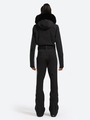 Gsou Snow Women's Classic Faux Fur One Piece Ski Suit