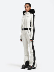 Traje de esquí de una pieza de piel sintética para mujer Over Ski 