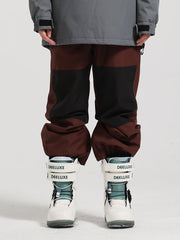 Pantalones de esquí con bloques de color para hombre de Gsou Snow