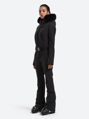 Traje de esquí de una pieza de piel sintética para mujer Over Ski 
