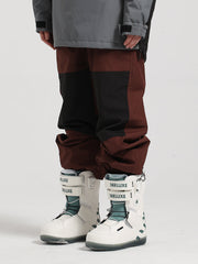 Pantalones de esquí con bloques de color para hombre de Gsou Snow
