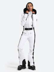 Gsou Snow Women's Classic Faux Fur One Piece Ski Suit