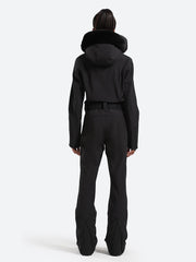 Traje de esquí de una pieza de piel sintética para mujer Over Ski 
