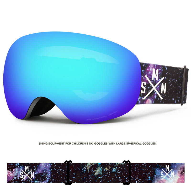 SMN Adult Ski Goggles Double-Layer Windproof Anti-Fog Mountaineering Equipment Cocker Myopia Snow Goggles Ski Goggles