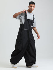 GSOU SNOW - Petos de snowboard para hombre, petos de esquí muy holgados, pantalones de nieve holgados, monos impermeables con aislamiento para invierno