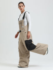 GSOU SNOW Petos de snowboard para mujer Petos de esquí súper holgados Pantalones de nieve sueltos Monos impermeables con aislamiento para invierno