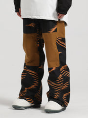 Pantalones de esquí de rayas multicolores para mujer de Gsou Snow