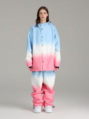 Conjunto de chaqueta y pantalón de nieve con degradado de cielo Searipe para mujer