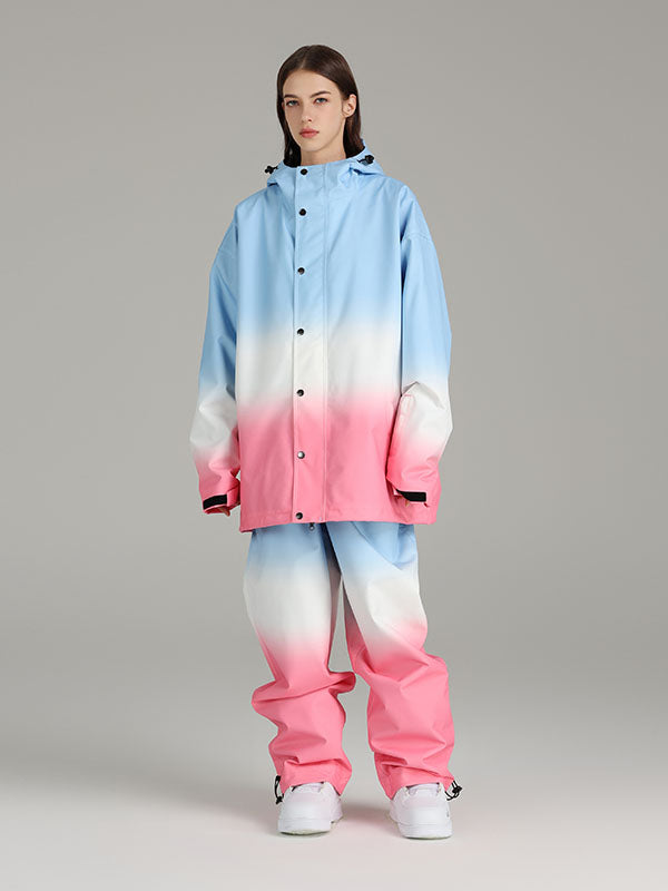 Conjunto de chaqueta y pantalón de nieve con degradado de cielo Searipe para mujer