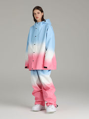 Conjunto de chaqueta y pantalón de nieve con degradado de cielo Searipe para mujer