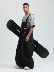 GSOU SNOW - Petos de snowboard para hombre, petos de esquí muy holgados, pantalones de nieve holgados, monos impermeables con aislamiento para invierno