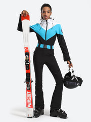 Traje de esquí de una pieza con capucha para mujer Over Ski 