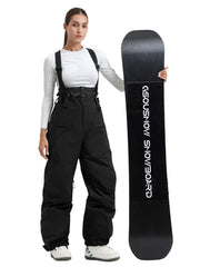 Women's Gsou Snow Durable Mountain Pro All Function Cargo Snow Bibs Pants
