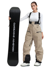 Pantalones con tirantes para nieve Gsou Snow Durable Mountain Pro All Function Cargo para mujer