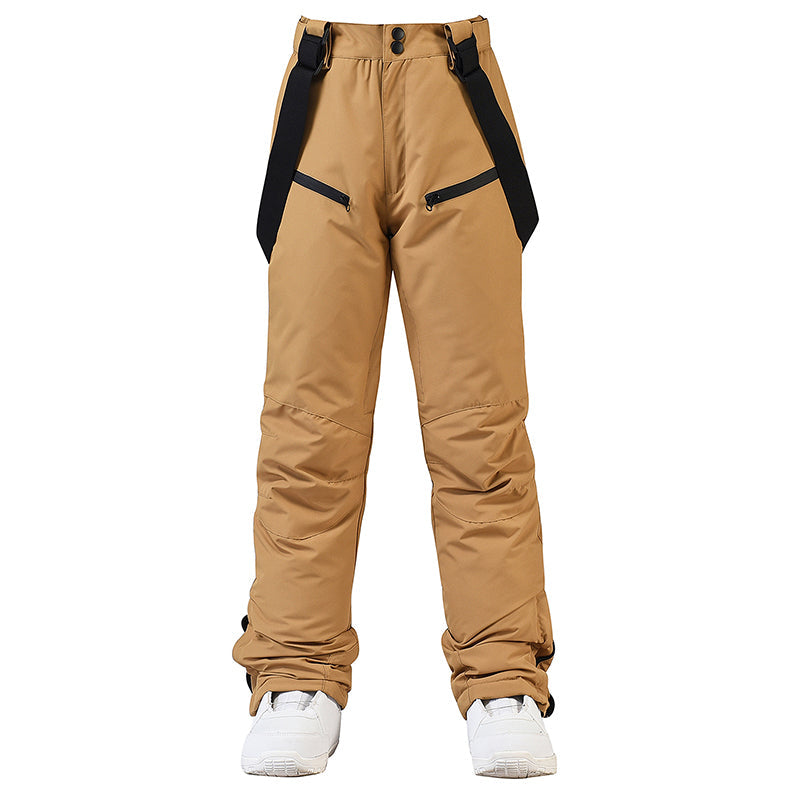 Pantalones de nieve de invierno para deportes al aire libre con aislamiento para hombres Pantalones de esquí con petos