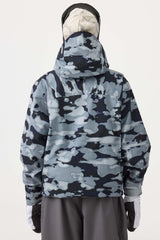 Women's Army Green Face Vented Multi-pocket Fully Waterproof Snow Jacket