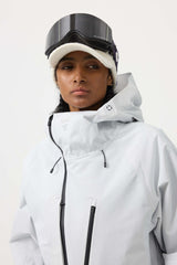 Women's Army Green Face Vented Multi-pocket Fully Waterproof Snow Jacket