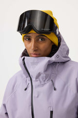 Women's Army Green Face Vented Multi-pocket Fully Waterproof Snow Jacket