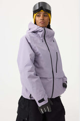 Women's Army Green Face Vented Multi-pocket Fully Waterproof Snow Jacket