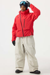 Women's Army Green Face Vented Multi-pocket Fully Waterproof Snow Jacket