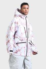 Men's Rose Multifunctional Waterproof Insulated Snow Jacket