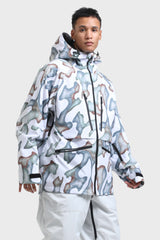 Men's Rose Multifunctional Waterproof Insulated Snow Jacket