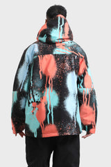 Men's Rose Multifunctional Waterproof Insulated Snow Jacket