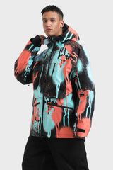 Men's Rose Multifunctional Waterproof Insulated Snow Jacket
