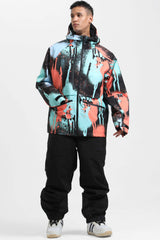 Men's Off White Multifunctional Waterproof Insulated Snow Jacket