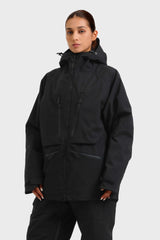 Women's Marble Pattern Multifunctional Waterproof Insulated Snow Jacket