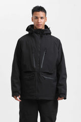 Men's Off White Multifunctional Waterproof Insulated Snow Jacket