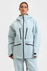 Women's Pink Marble Multifunctional Waterproof Insulated Snow Jacket
