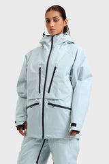 Women's Marble Pattern Multifunctional Waterproof Insulated Snow Jacket