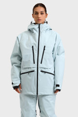 Women's Marble Pattern Multifunctional Waterproof Insulated Snow Jacket