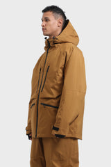 Men's Off White Multifunctional Waterproof Insulated Snow Jacket