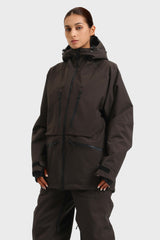 Women's Marble Pattern Multifunctional Waterproof Insulated Snow Jacket