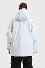 Women's Marble Pattern Multifunctional Waterproof Insulated Snow Jacket