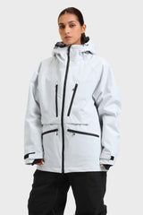 Women's Marble Pattern Multifunctional Waterproof Insulated Snow Jacket