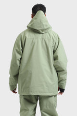Men's Off White Multifunctional Waterproof Insulated Snow Jacket