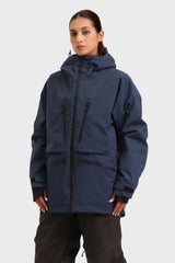 Women's Marble Pattern Multifunctional Waterproof Insulated Snow Jacket