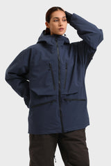 Women's Marble Pattern Multifunctional Waterproof Insulated Snow Jacket